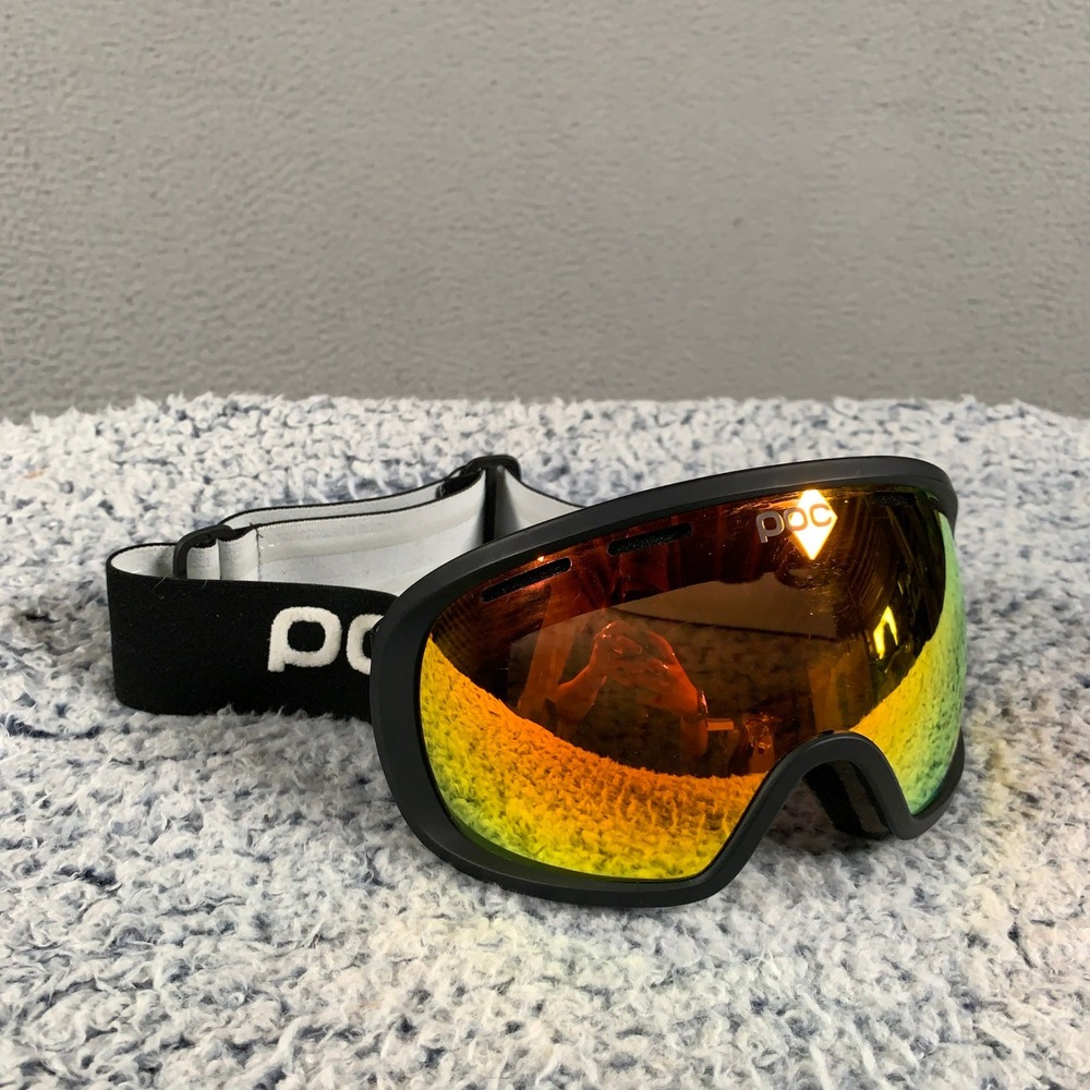 POC Fovea Snow Goggles Unisex One Size Black Gold Mirror Lens Ski Snowboard Gear